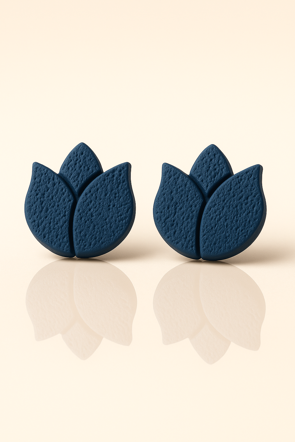 Tulip Stud (Navy)