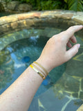 18K Plated Gold Flat Bracelet (thin width)