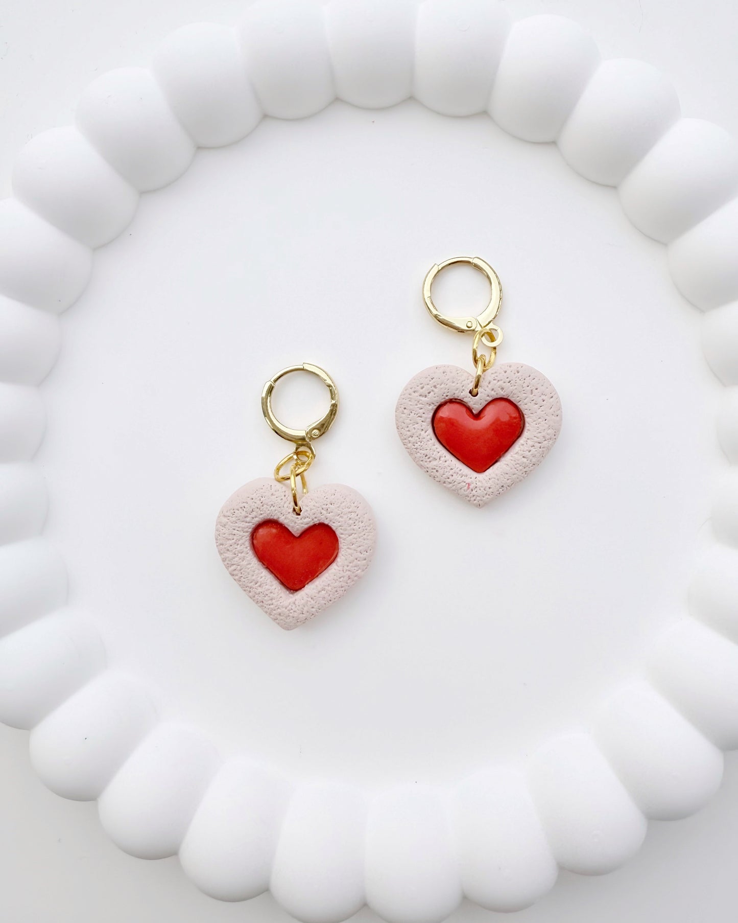 Heart Petit Four Earrings