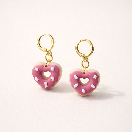 Heart Donuts Earrings