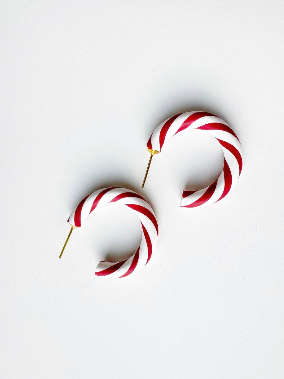 Candy Cane Hoop Earrings