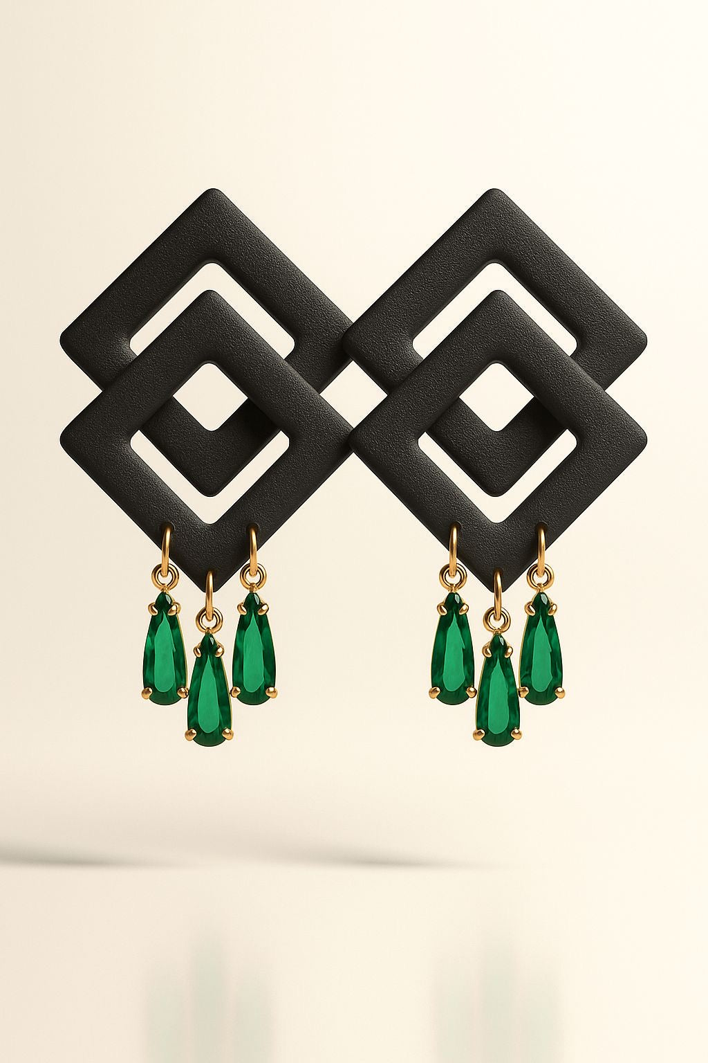 Emerald Statement earrings