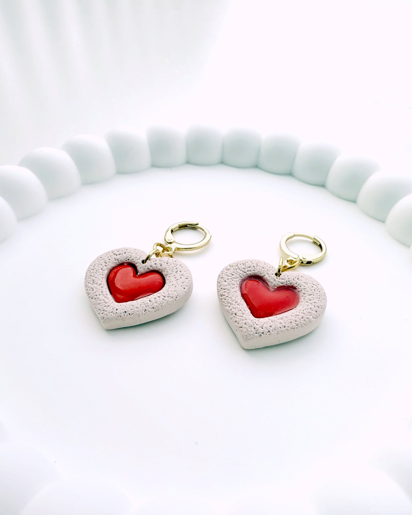 Heart Petit Four Earrings