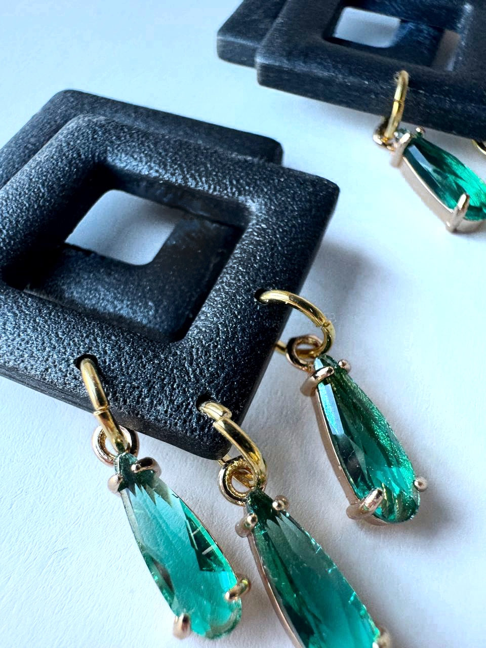 Emerald Statement earrings