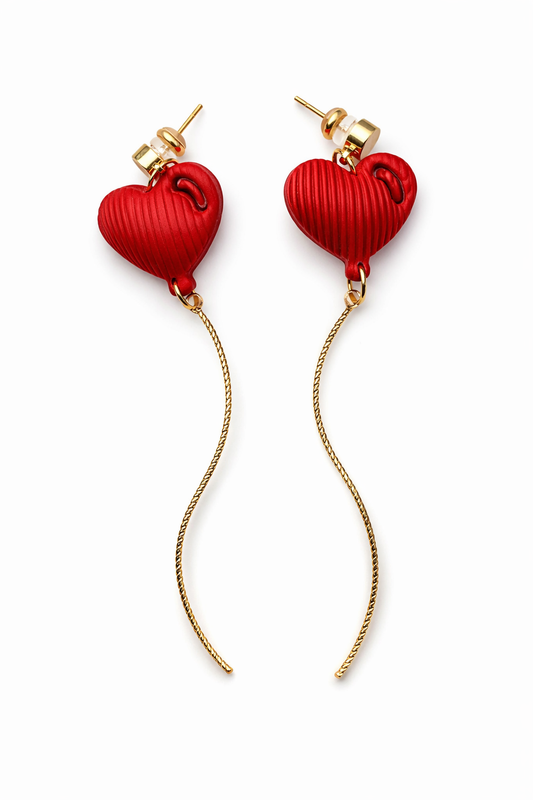Puffy Heart Balloon Earrings