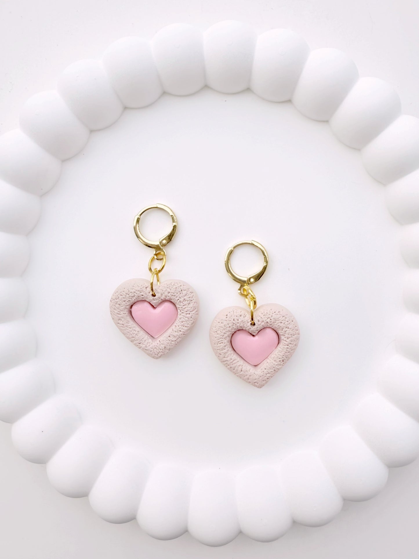 Heart Petit Four Earrings