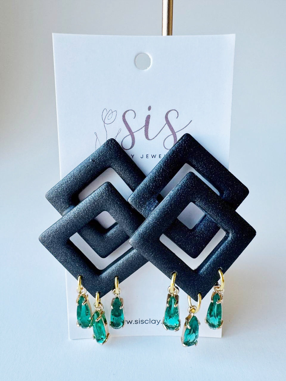 Emerald Statement earrings