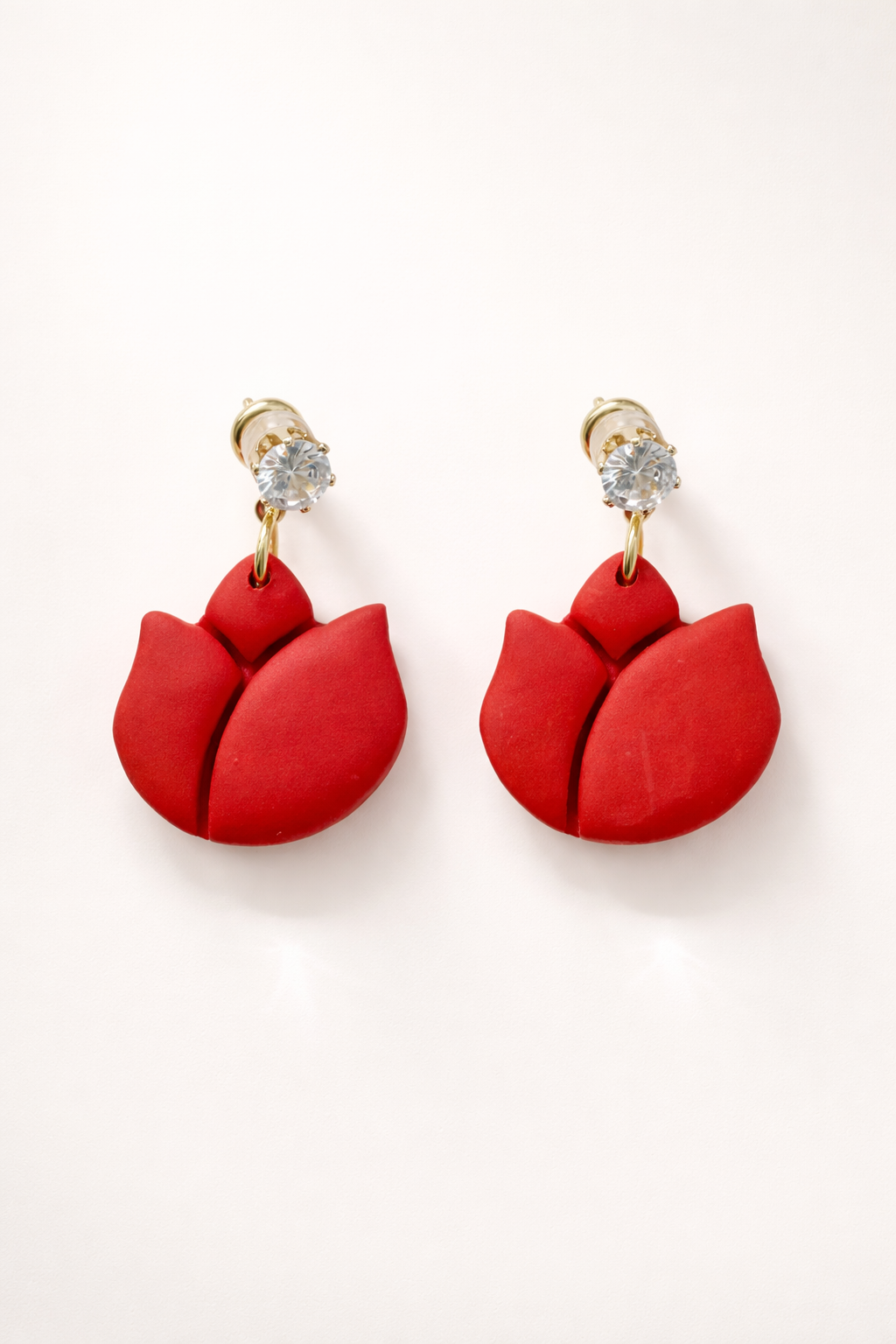 Red flower Earrings