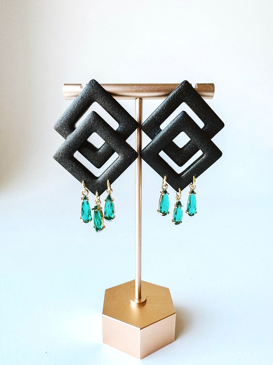 Emerald Statement earrings