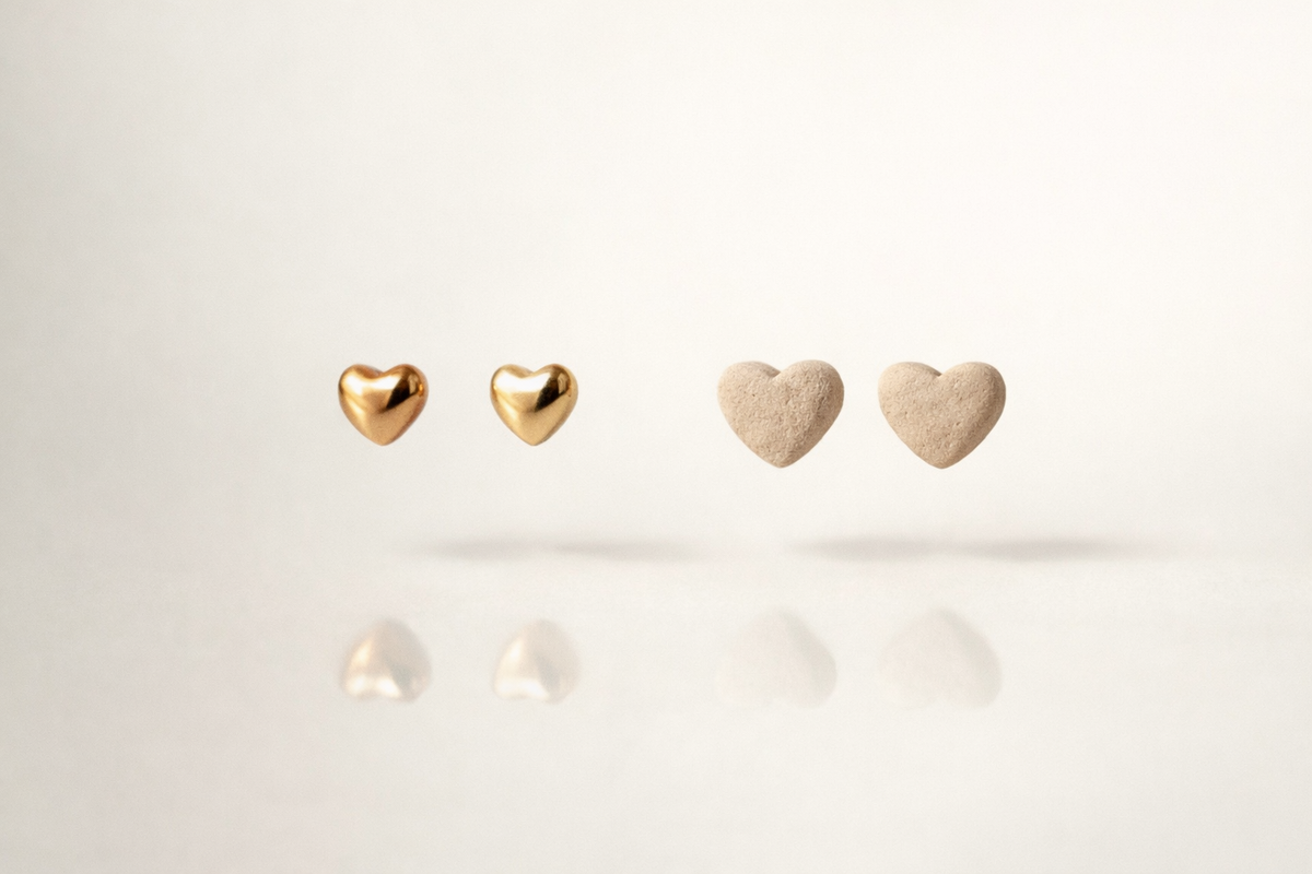 Beige Heart Duo