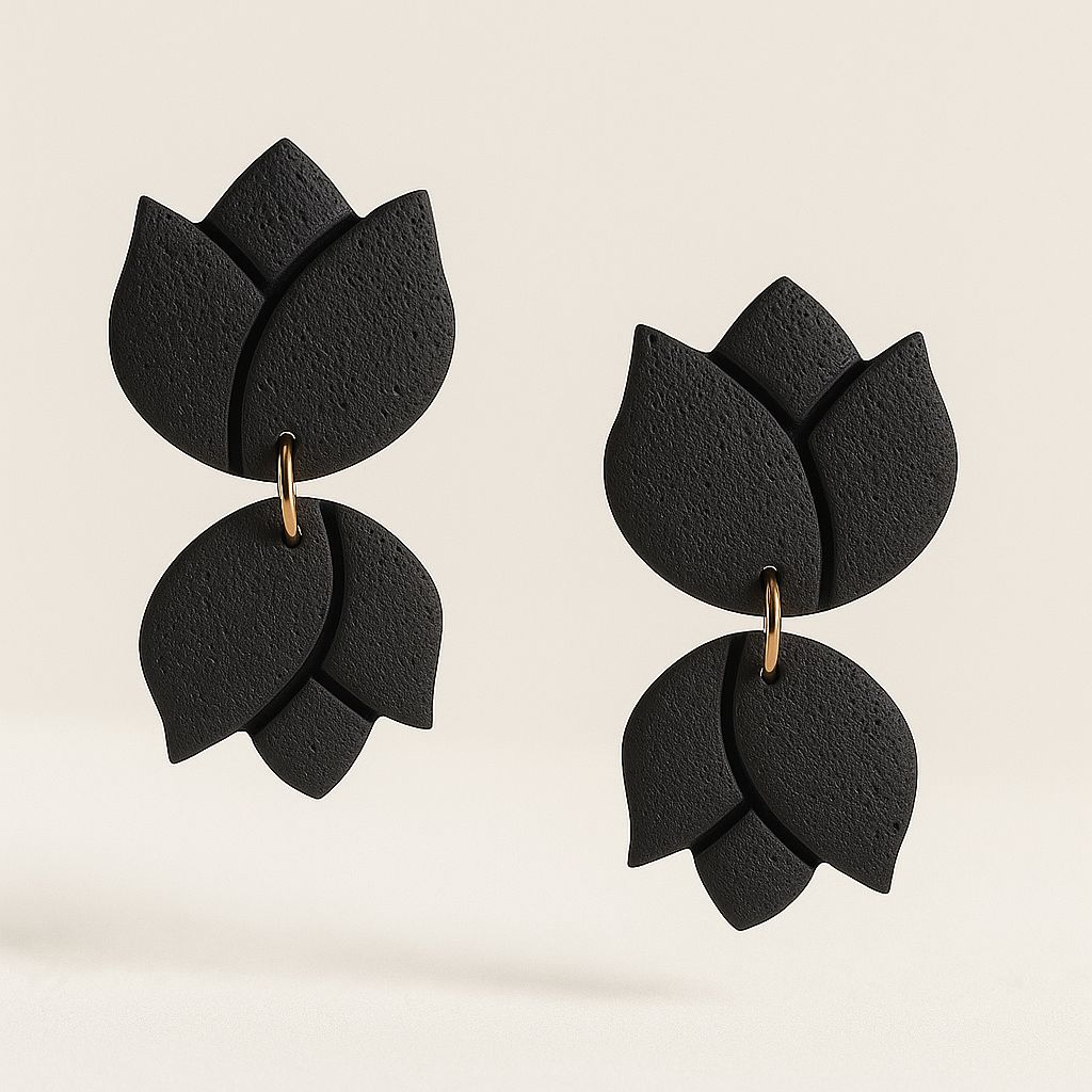 Tulip Dangle (Black)