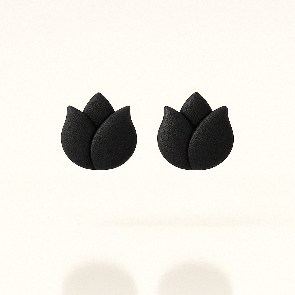 Tulip Stud (Black)